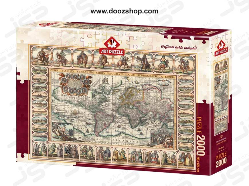 پازل 2000 تکه‌ آرت پازل طرح Ancient World Map (نقشه ی باستانی جهان) | 4711 Art Puzzle