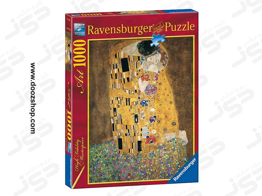 پازل 1000 تکه‌ رونزبرگر طرح Gustav Klimt:The Kiss (بوسه اثری از گوستاو کلیمت) | Ravensburger 15743
